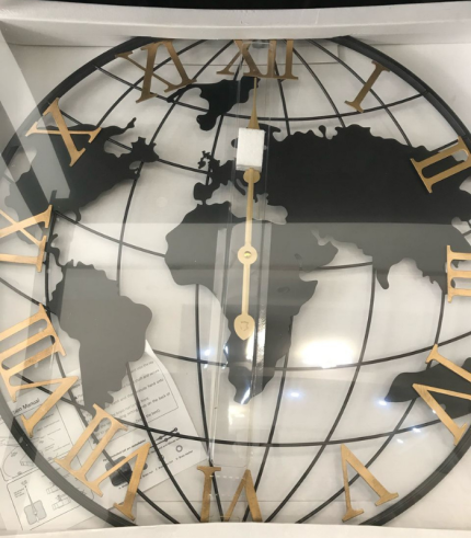 Horloge Murale Ronde Style Industriel avec Engrenages